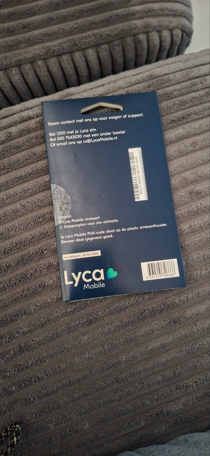 Lyca Mobile Simkaart, Ophalen of Verzenden, Nieuw, Overige providers, Simkaart