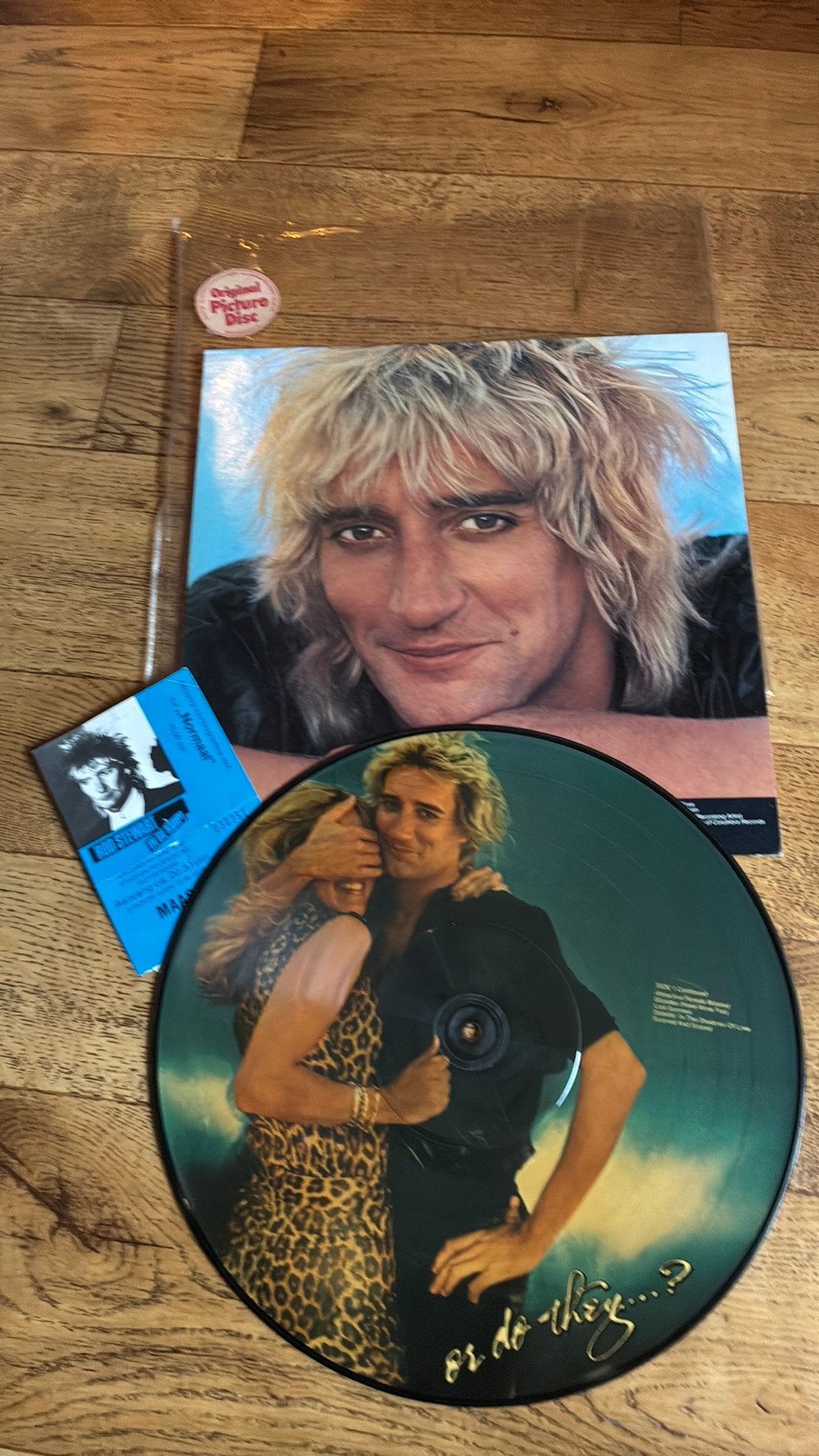 Rod Stewart‎–Blondes Have More Fun Pict. disk+origin kaartje, LP, Gebruikt, Beschermende buitenhoes, Ophalen of Verzenden