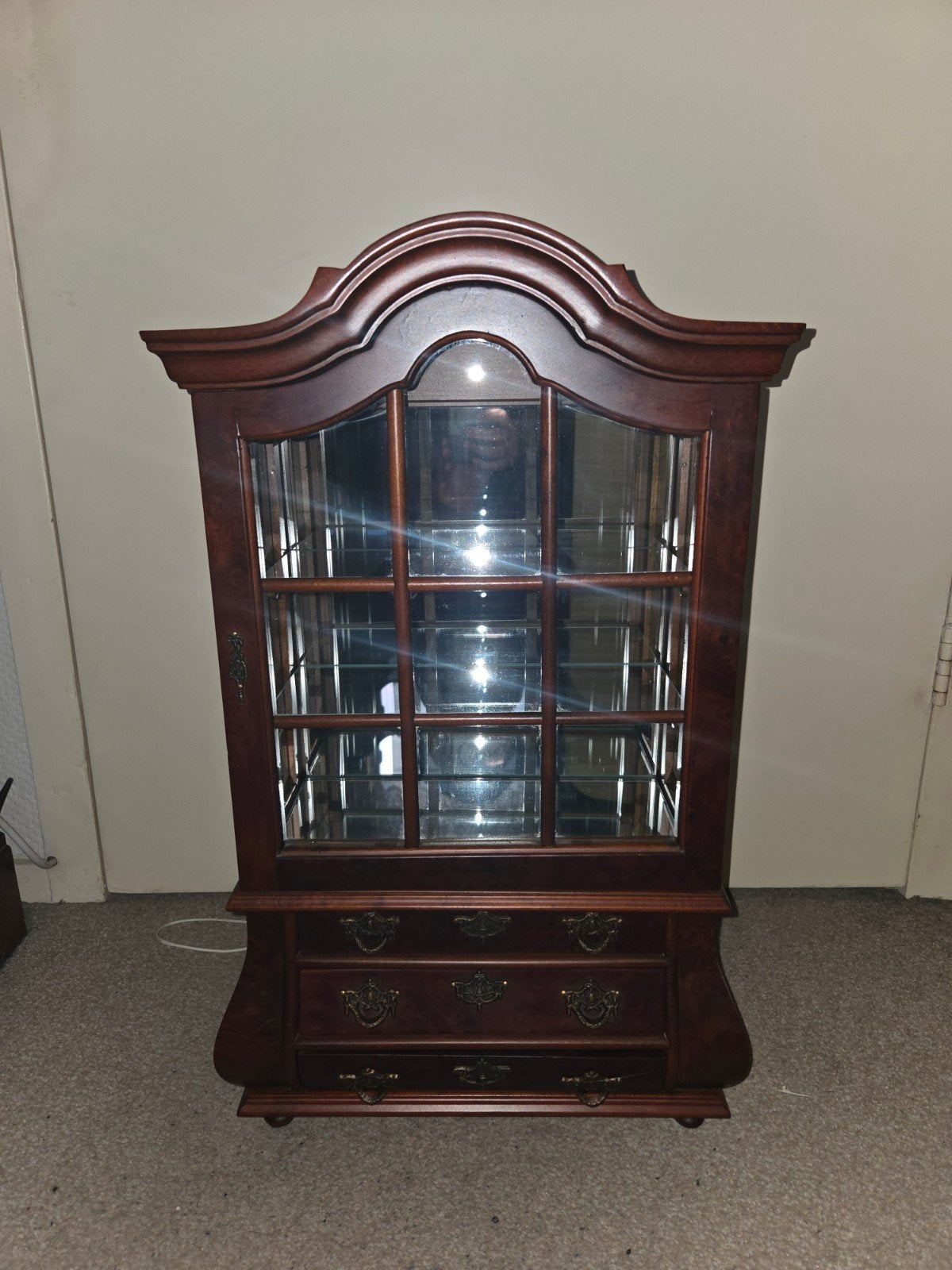 Vitrinekastje, Huis en Inrichting, Ophalen, Met deur(en), Glas, Klassiek