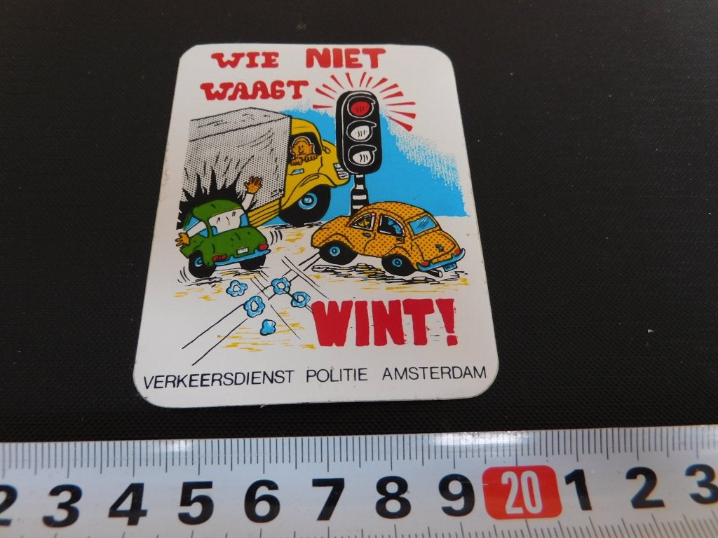 sticker Politie Gemeentepolitie Amsterdam GP Verkeer MPOL456, Ophalen, Zo goed als nieuw