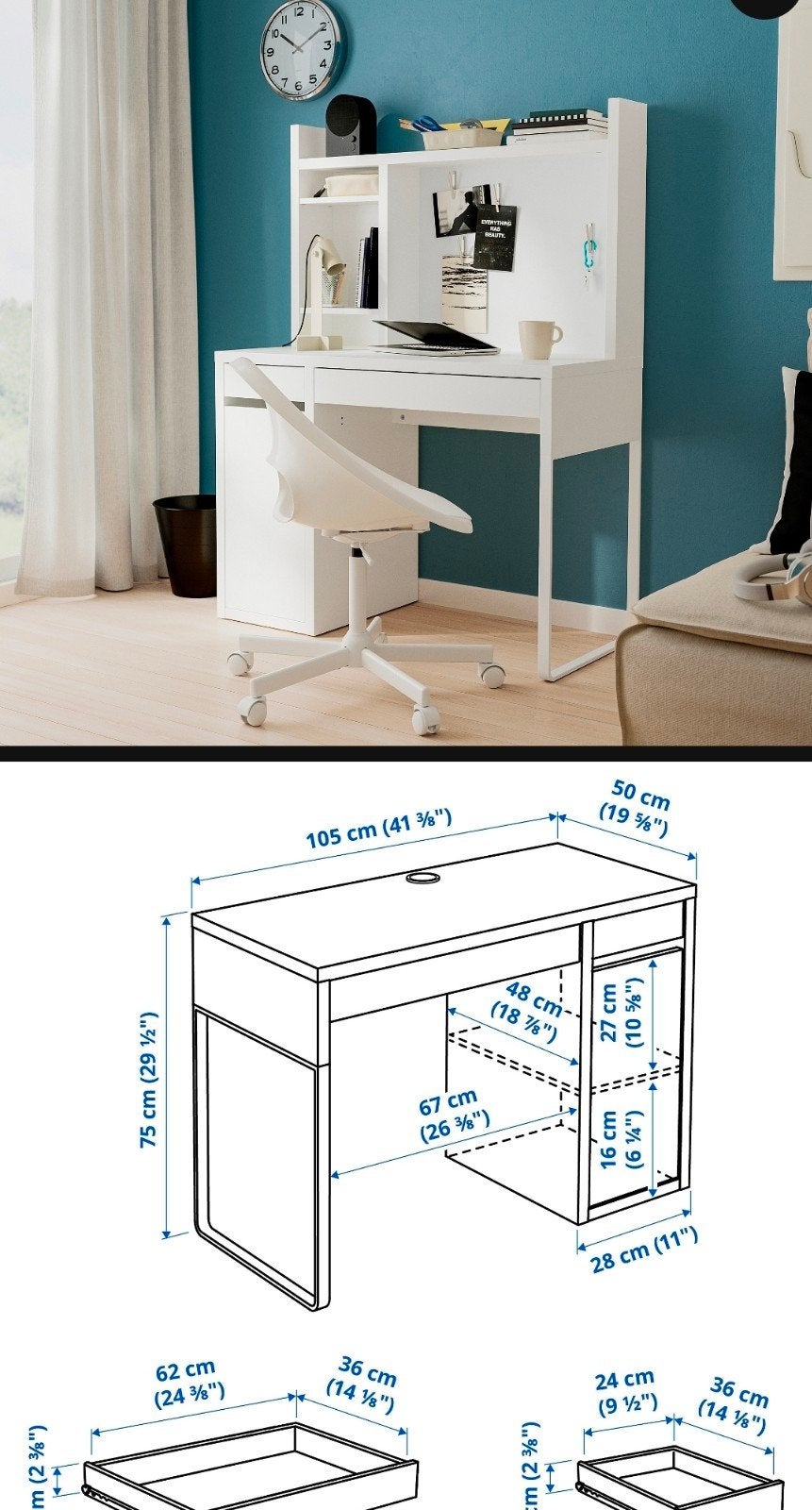 IKEA Mickey bureau wit - Zo goed als nieuw, Ophalen, Kinderbureau, Zo goed als nieuw, IKEA