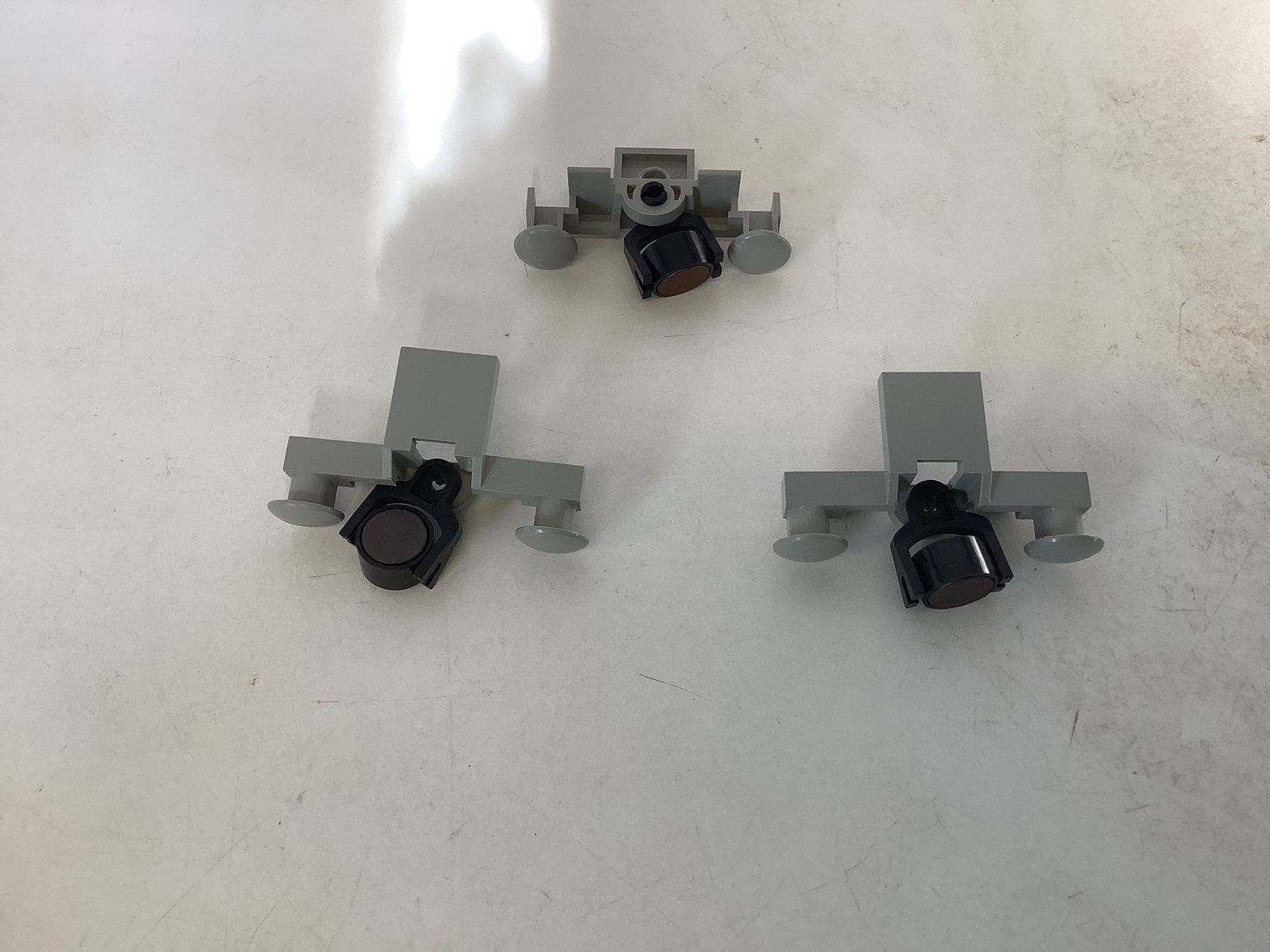 Lego treinbuffer met koppeling en magneet licht grijs, Ophalen of Verzenden, Gebruikt, Losse stenen, Lego