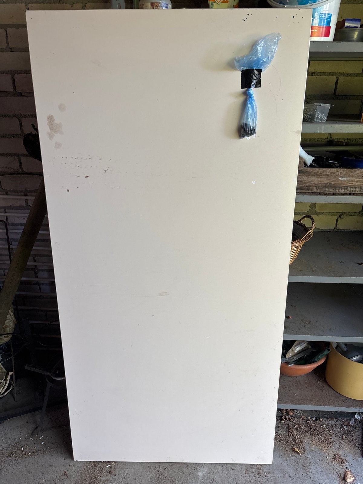 Tafelblad 80x160 cm met 4 poten - 24 of 25 aug ophalen, Huis en Inrichting, Tafels | Eettafels, Ophalen, Overige materialen, Gebruikt