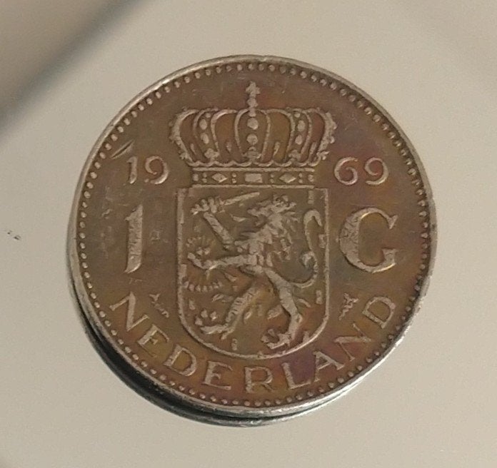 1 gulden 1969 munt, volgnr 42, Ophalen of Verzenden, Koningin Juliana, Losse munt