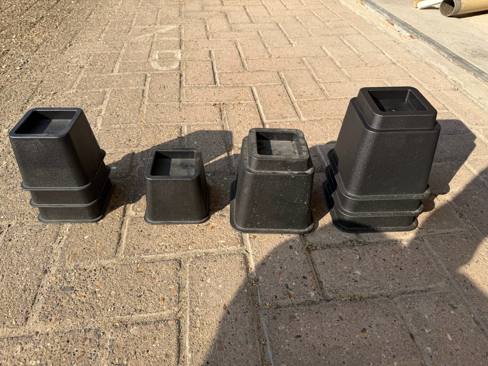 Set van 4 bedverhogers/meubelverhogers, Ophalen, Gebruikt