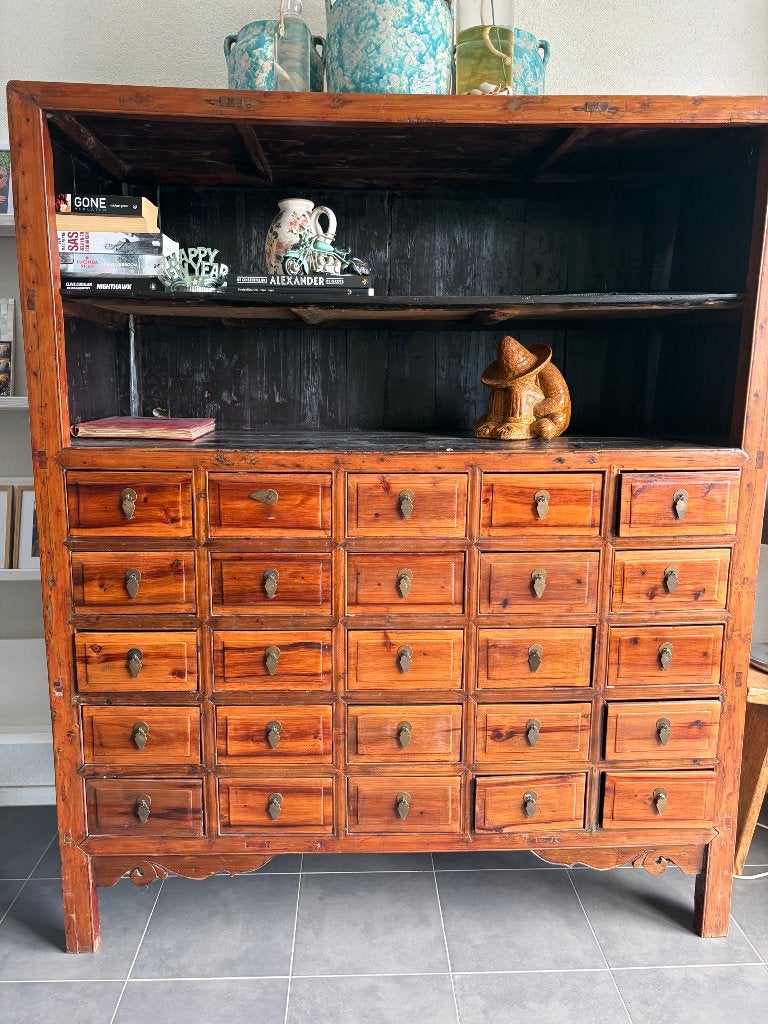 Vintage kast, Huis en Inrichting, Kasten | Dressoirs, Ophalen, Gebruikt, 100 tot 150 cm, Met lade(s)