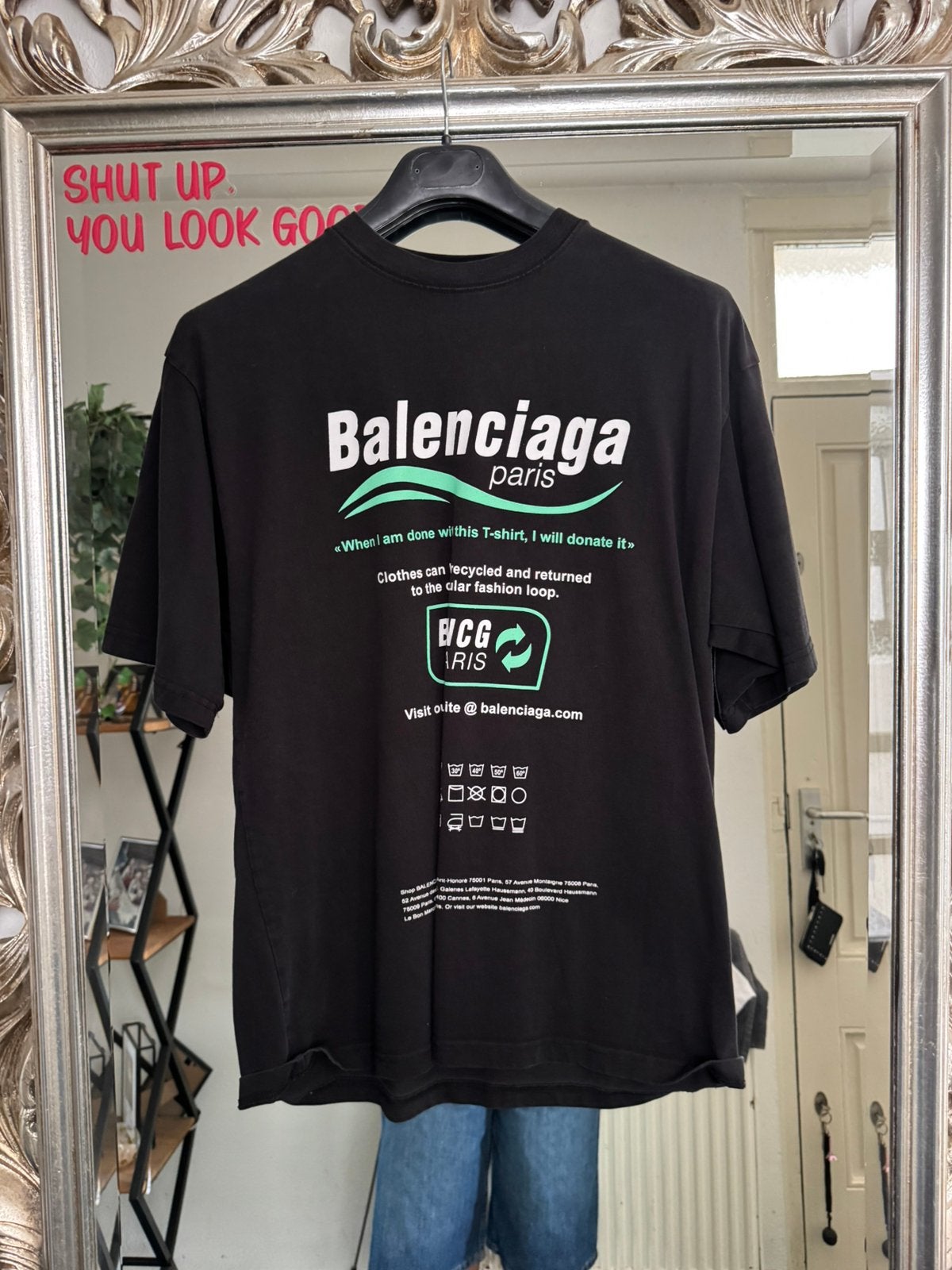 Balenciaga shirt, Ophalen of Verzenden, Zo goed als nieuw, Maat 48/50 (M), Zwart