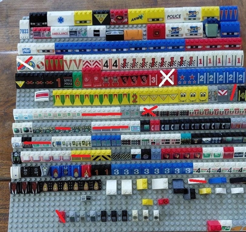 LEGO schuine steentjes slope met afbeeldingen, Overige thema's, Lego, Accessoire, Ophalen of Verzenden