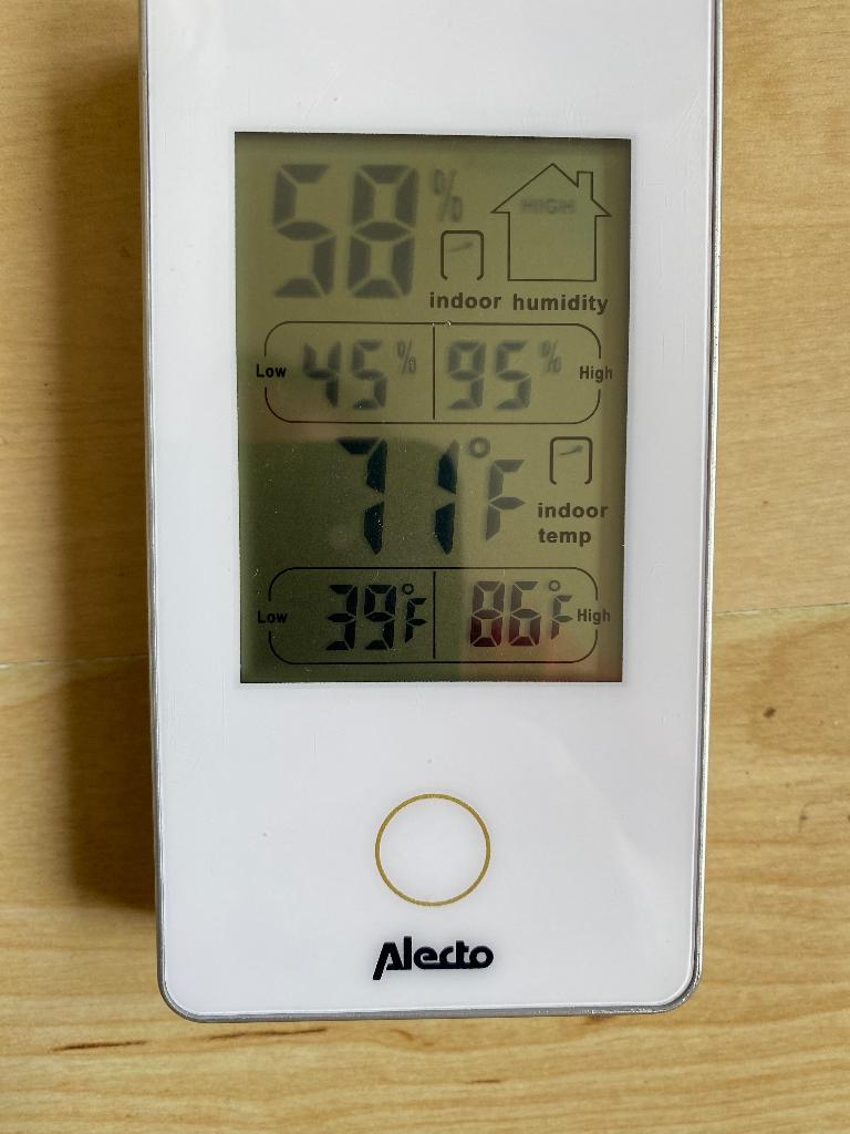 Binnen thermometer Alecto ws 75 zgan, Ophalen of Verzenden, Zo goed als nieuw, Binnenthermometer