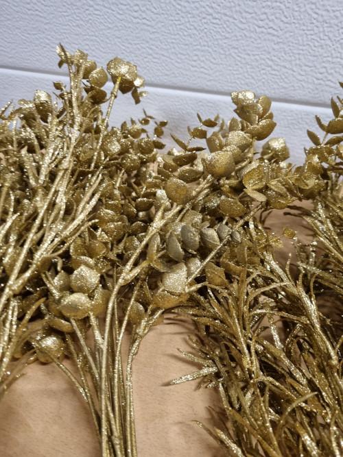 B216 kerst decoratie takken goud glitter, Ophalen of Verzenden, 'T Olde Gre-j, Info@toldegrej.nl, Endepoelstraat 20f Didam