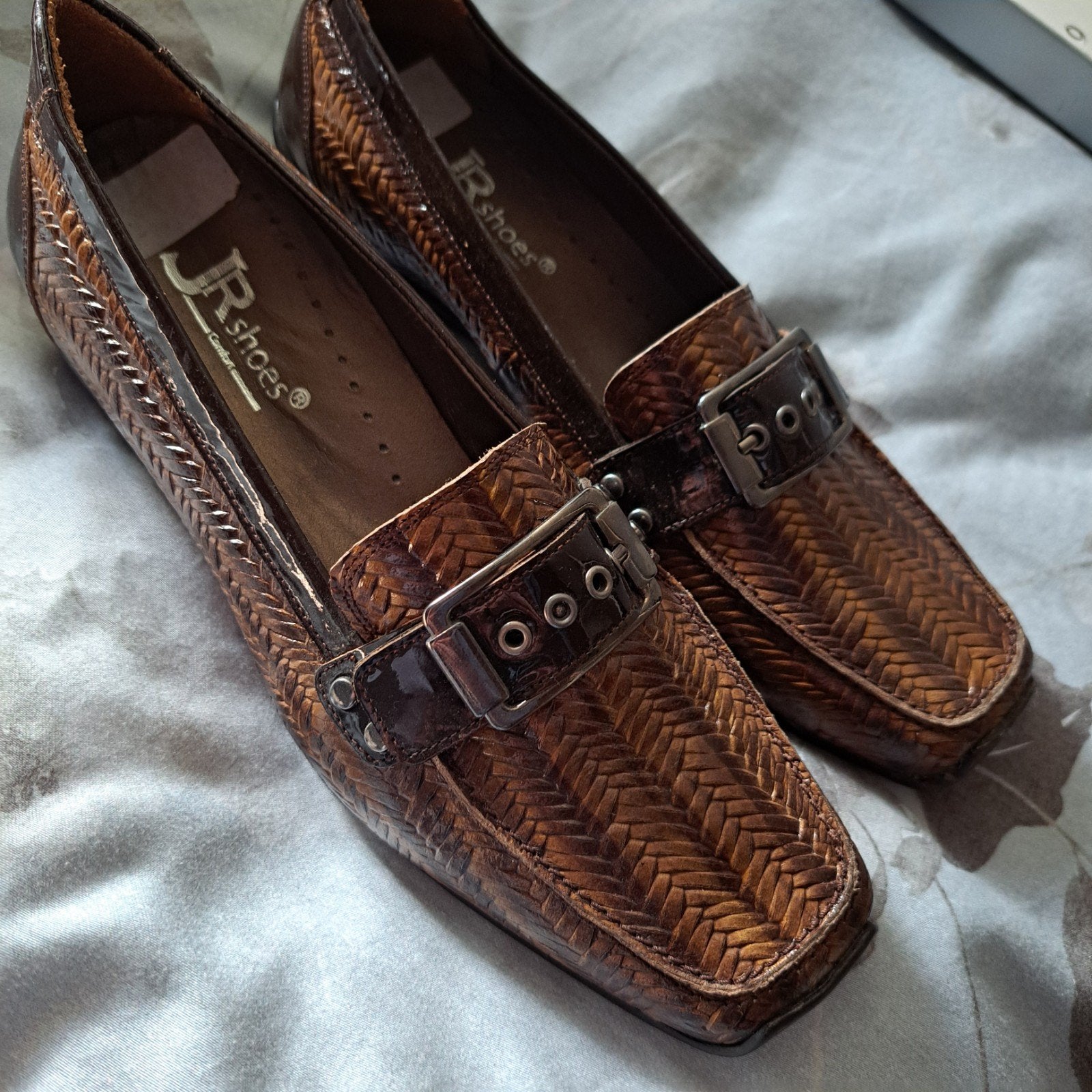 JR Shoes Comfort Instappers - Bruin, Maat 42, Instappers, Ophalen of Verzenden, Zo goed als nieuw, JR Shoes Comfort