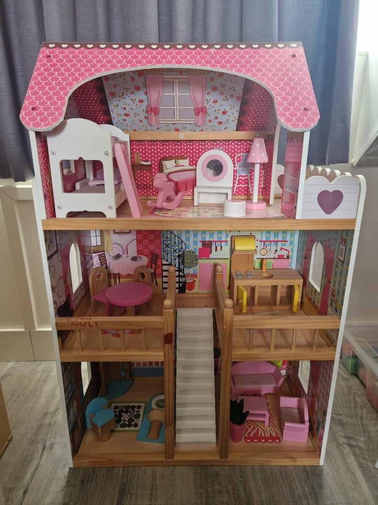 Bandits and Angels Houten Poppenhuis met Meubels, Ophalen, Gebruikt, Poppenhuis