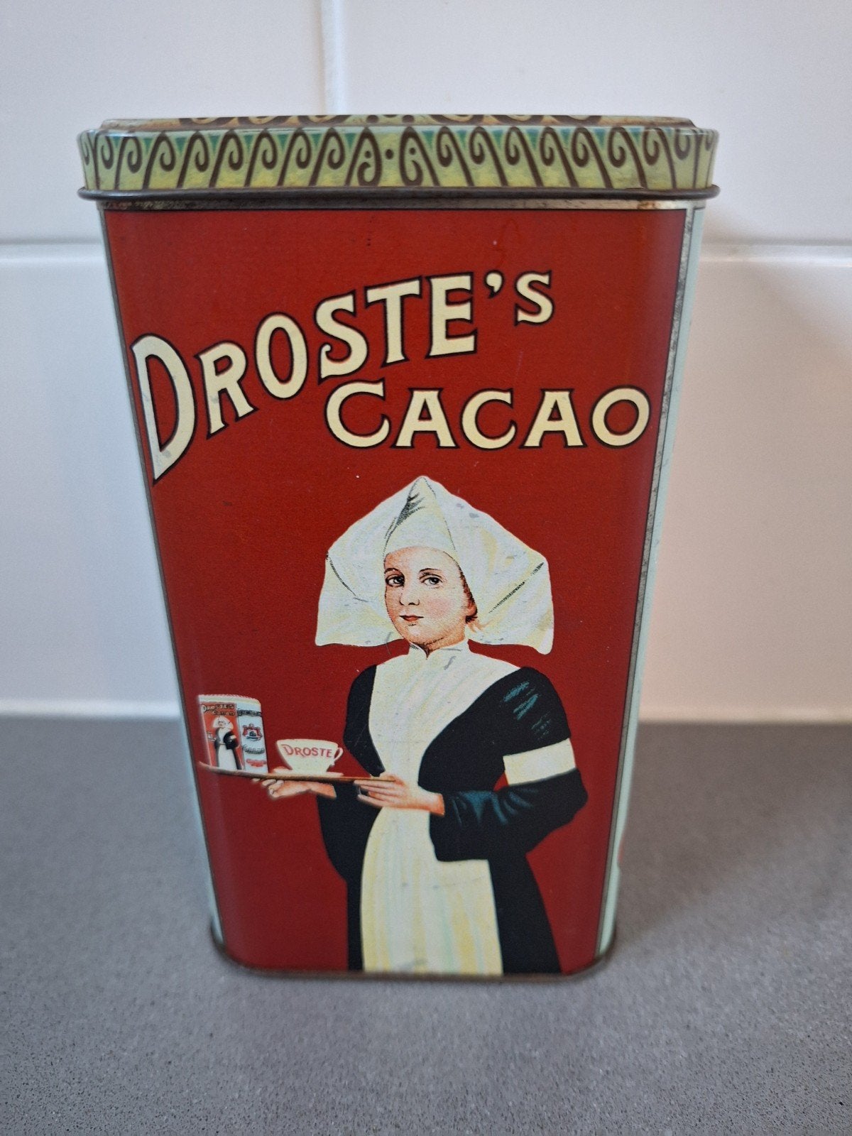 Vintage Droste Cacao Blik - Pastilles Droste, Ophalen of Verzenden