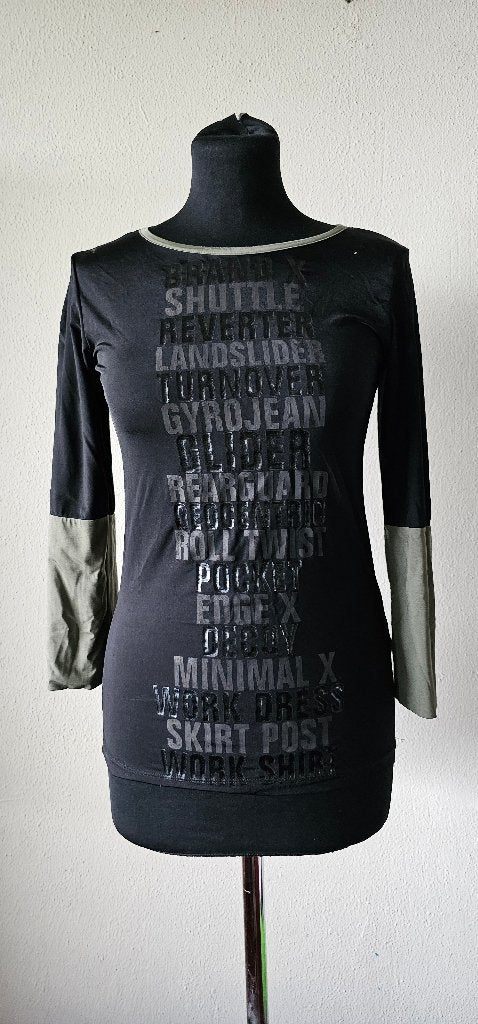 Marithé François Girbaud zwarte top maat 36 (22725), Kleding | Dames, Zwart, Ophalen of Verzenden, Marithé François Girbaud, Lange mouw