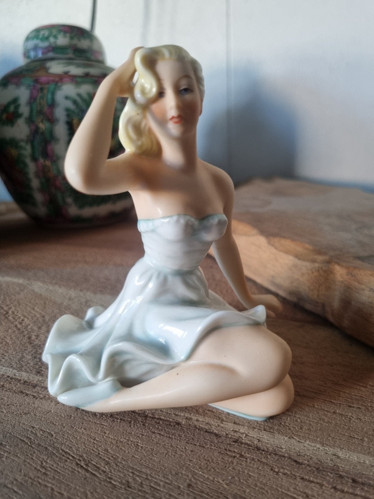 Vintage Porseleinen Beeldje Dame - SchauBach Kunst, Ophalen of Verzenden