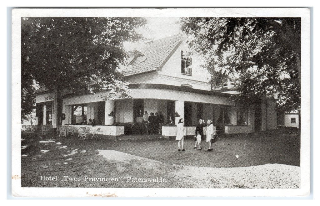Paterswolde, Hotel "Twee Provinciën", Ophalen of Verzenden, 1940 tot 1960, Gelopen, Drenthe