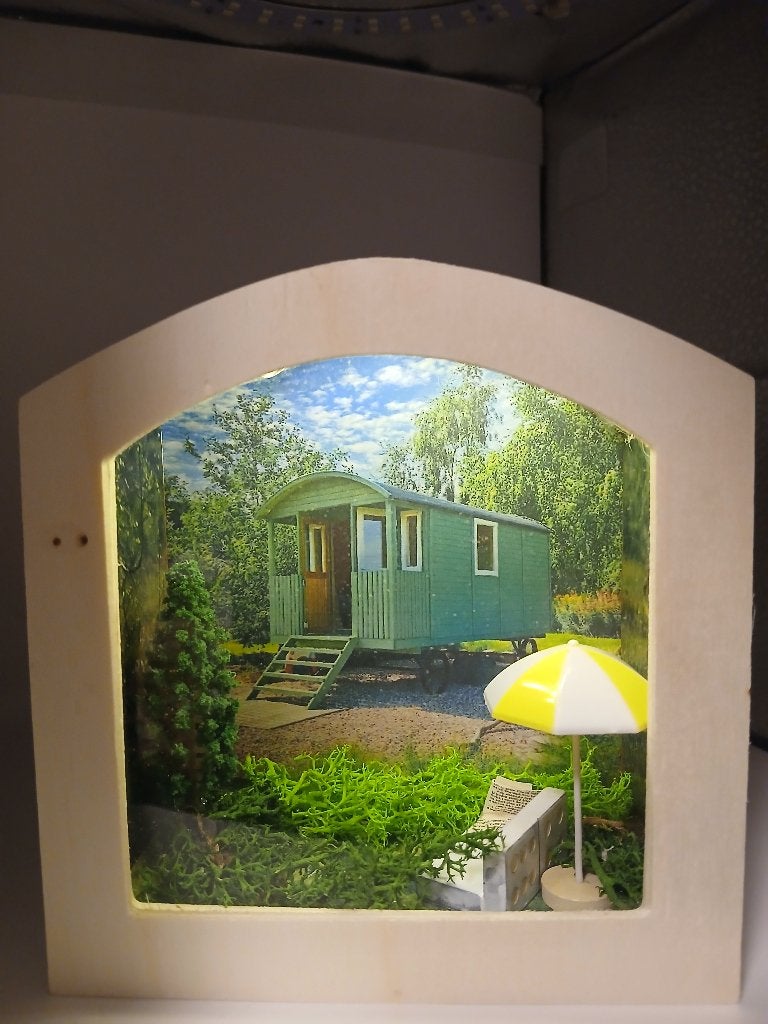 miniatuur diorama sfeerlicht kijkdoos, Hout, Meerkleurig, Nieuw, Ophalen of Verzenden