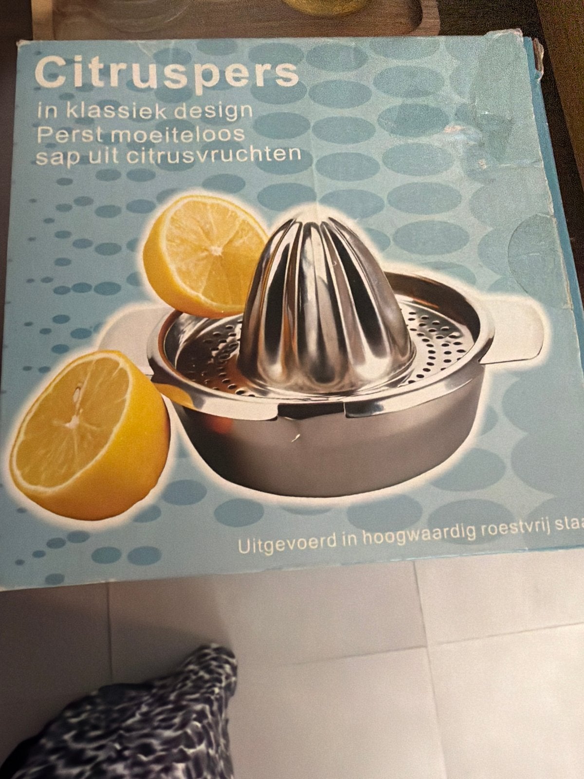 Citruspers in klassiek design - Roestvrij staal, Ophalen of Verzenden, Nieuw, Handmatig, Citruspers