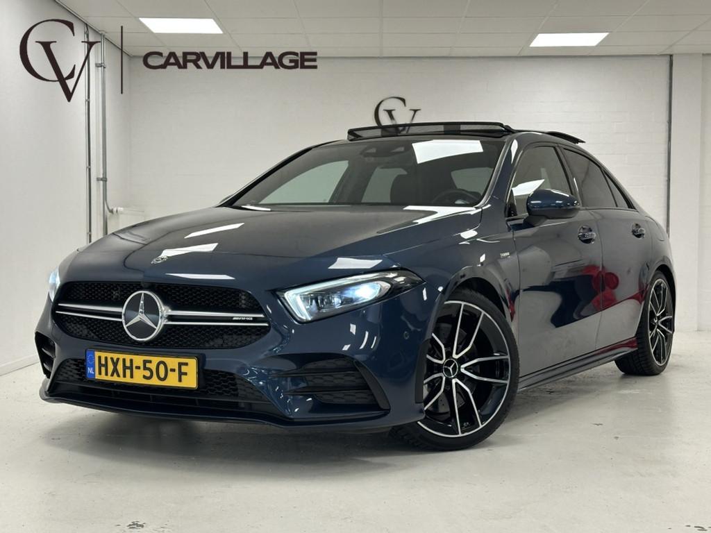 Mercedes-Benz A-Klasse AMG 35 4MATIC | Burmester | Panoramad, Automaat, 1490 kg, 4 cilinders, Blauw