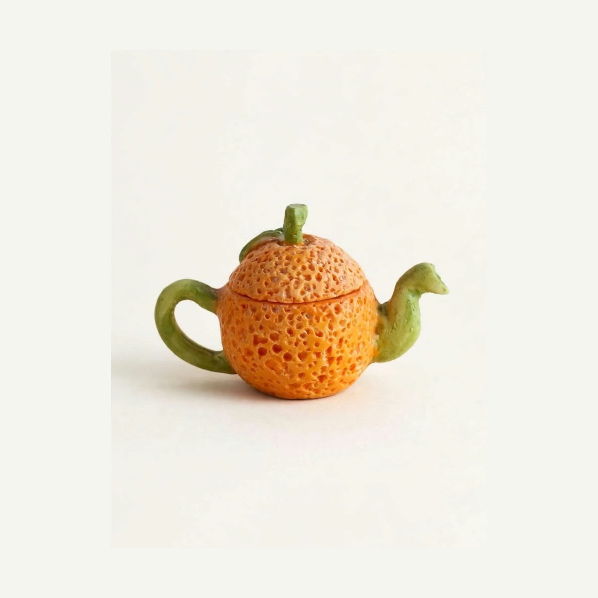 Poppenhuis Miniatuur Sinaasappel Theepot - Fruit - 1:12, Ophalen of Verzenden, Poppenhuis