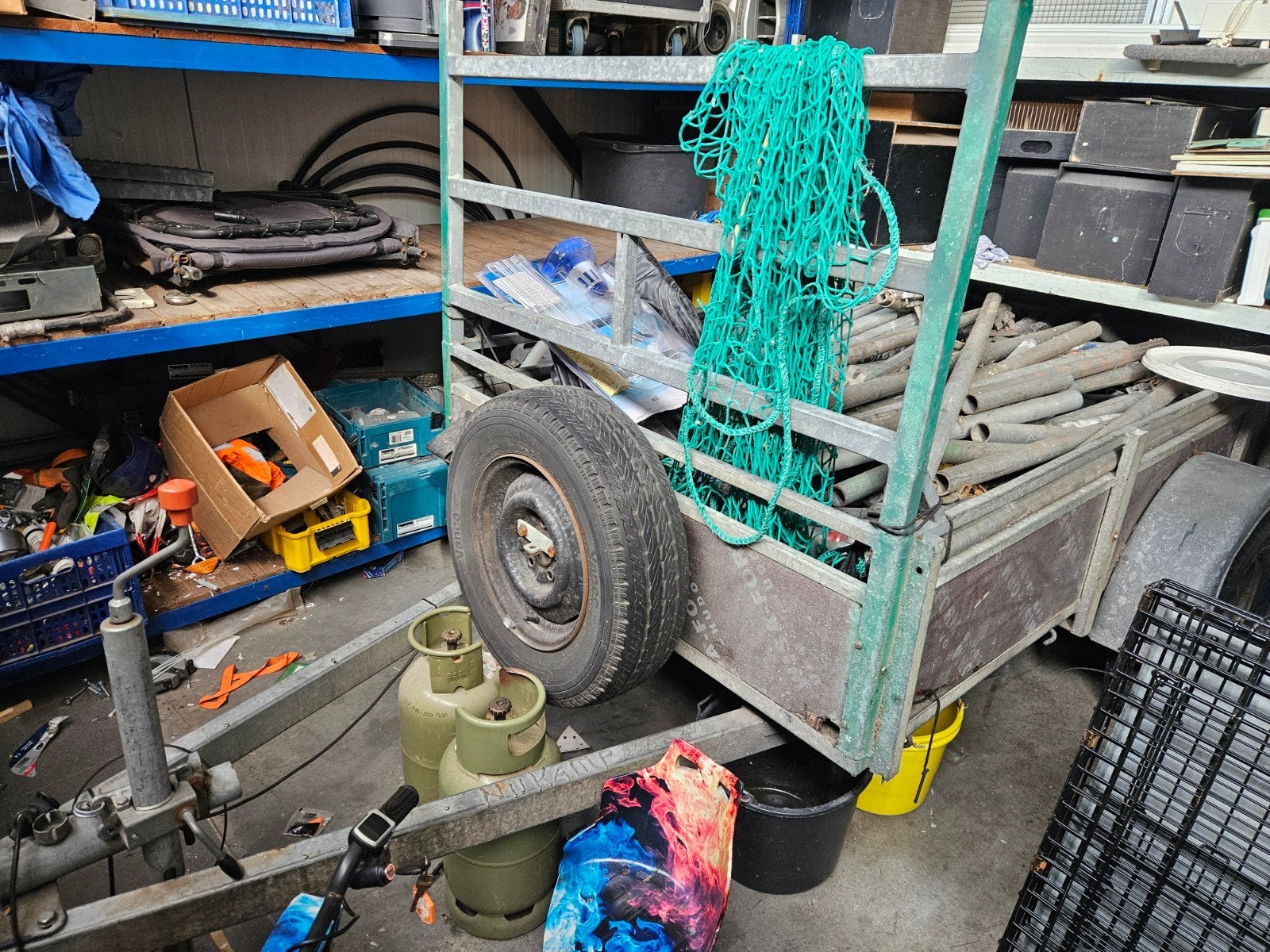 aanhanger  met oudijzer, Auto diversen, Ophalen, Gebruikt