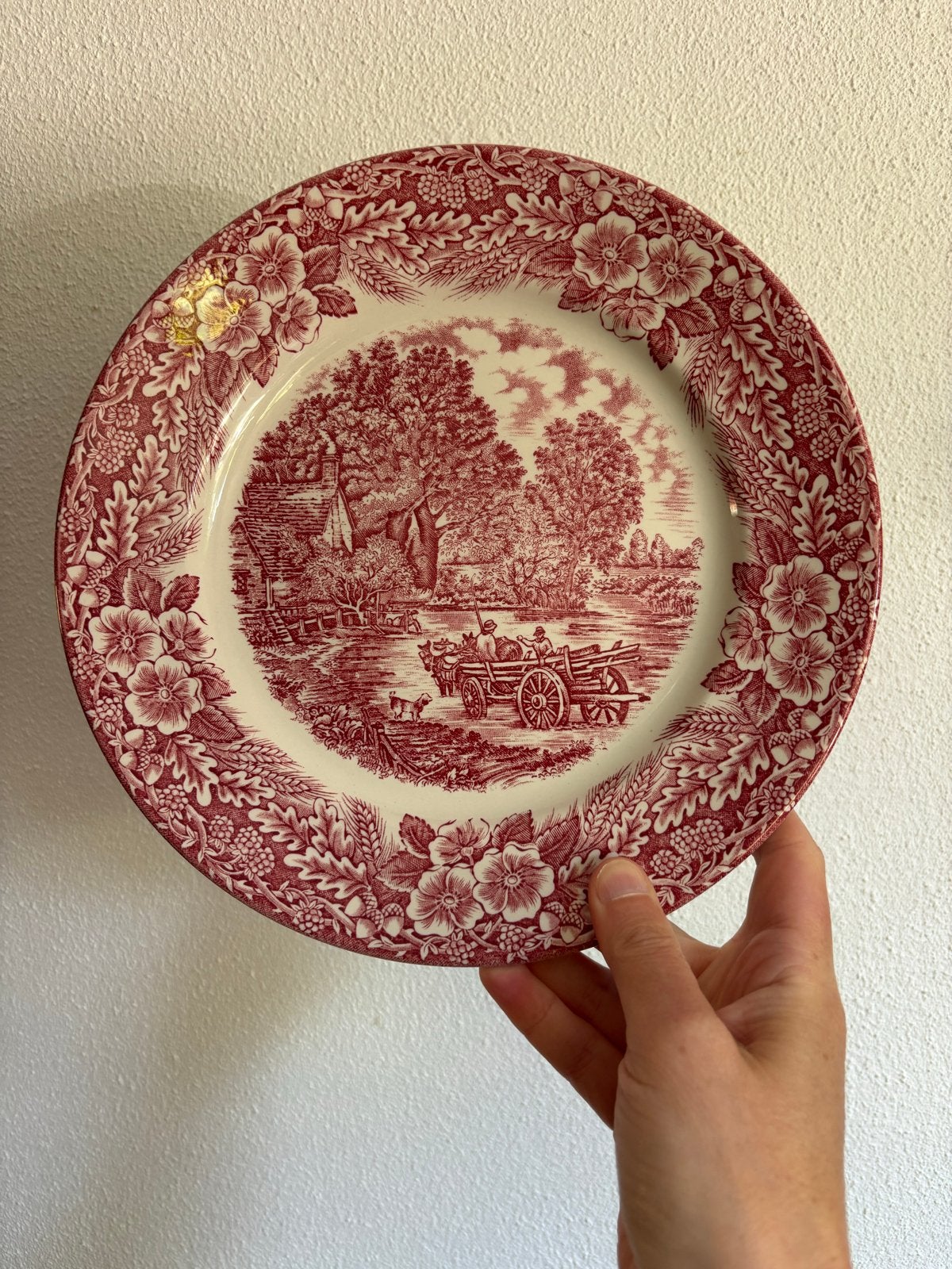 2 Broadhurst Ironstone Staffordshire dinerborden, Antiek en Kunst, Antiek | Servies los, Ophalen of Verzenden
