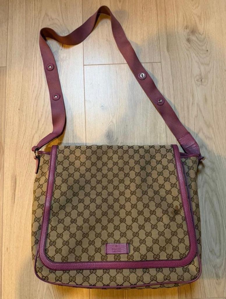 Gucci GG Canvas Luiertas met verschoon matje, Sieraden, Tassen en Uiterlijk, Ophalen of Verzenden, Zo goed als nieuw