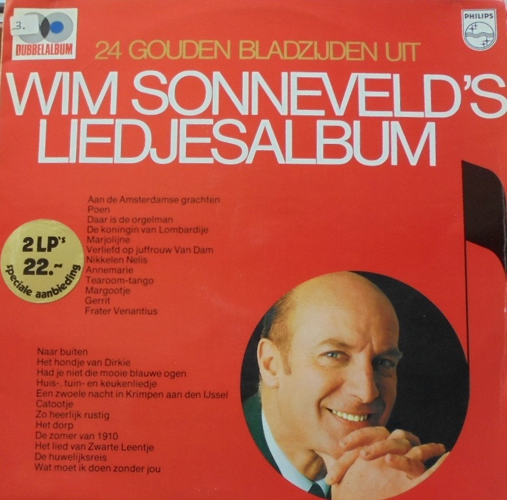 Dubbel LP Wim Sonneveld - 24 Gouden Bladzijden., Verzenden, Cabaret of Kleinkunst, 12 inch, Dubbel-LP