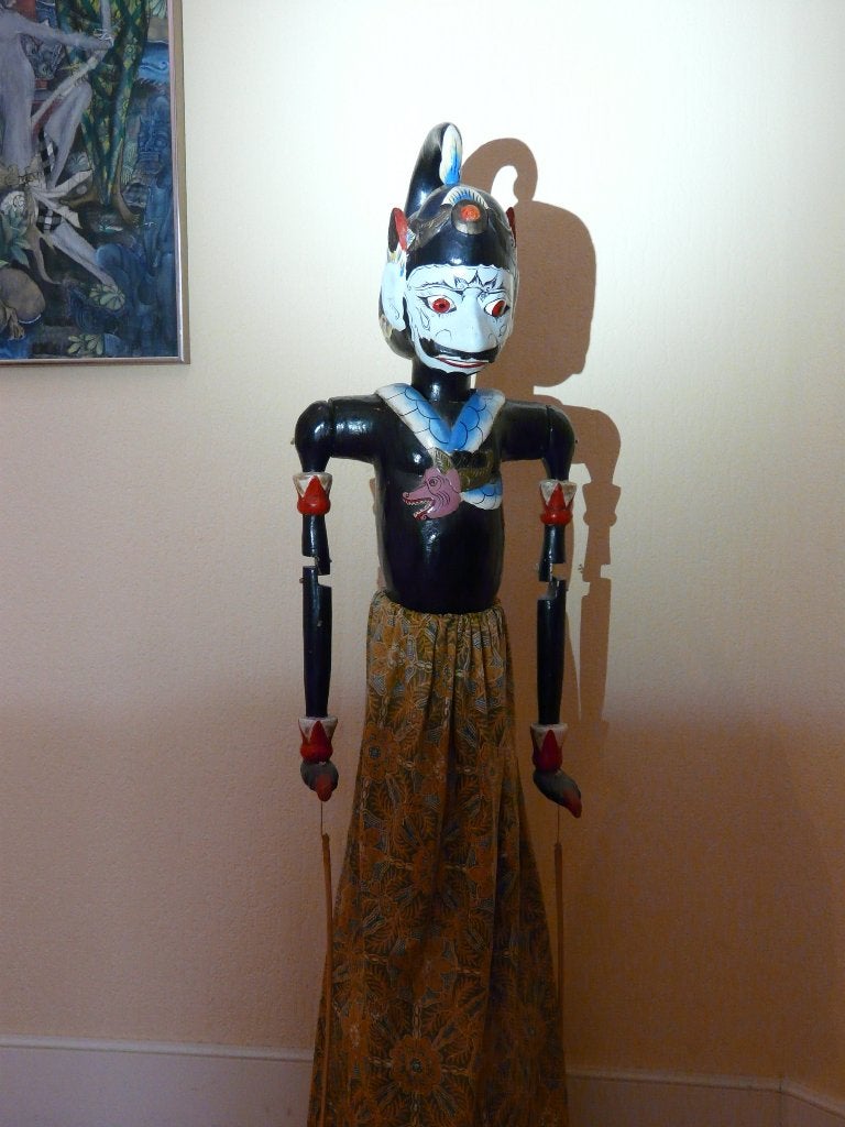 Wayang poppen, Hout, 100 cm, Ophalen of Verzenden, Handgemaakt