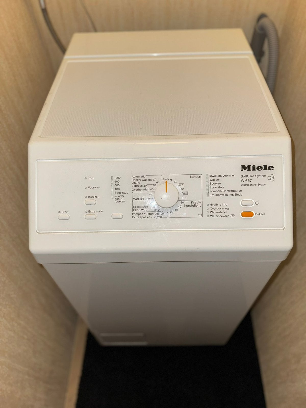 Miele wasmachine, A+++ werkt perfect!! Bovenlader, Ophalen, Bovenlader, Zo goed als nieuw, Energieklasse A of zuiniger