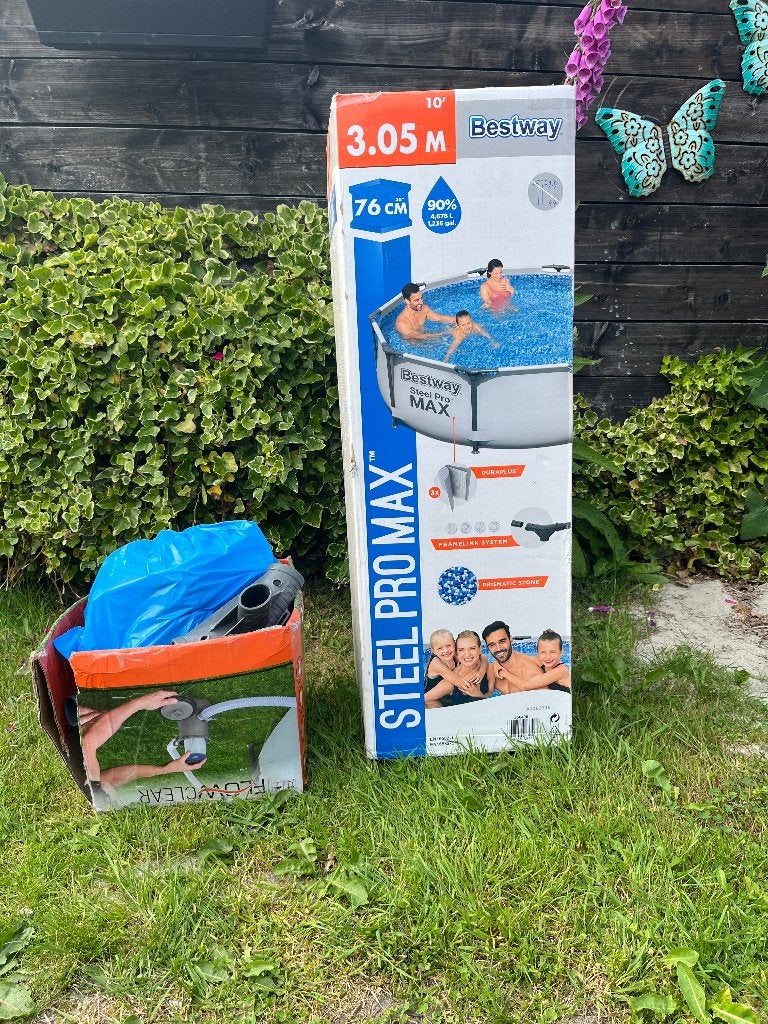 Zwembad, Tuin en Terras, Ophalen, Gebruikt, Minder dan 80 cm, Rond