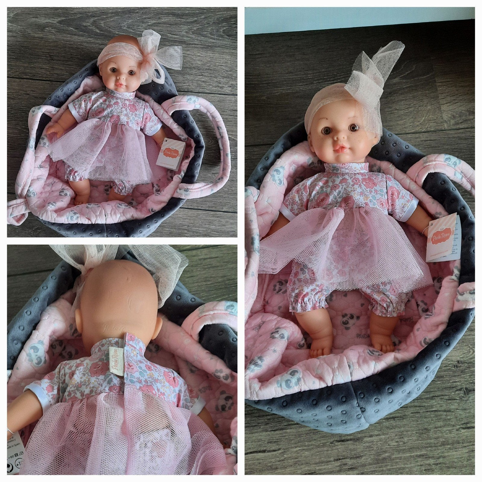 Nieuw Paola Reina popje Andy Primavera ,met draagmand., Ophalen of Verzenden, Nieuw, Babypop