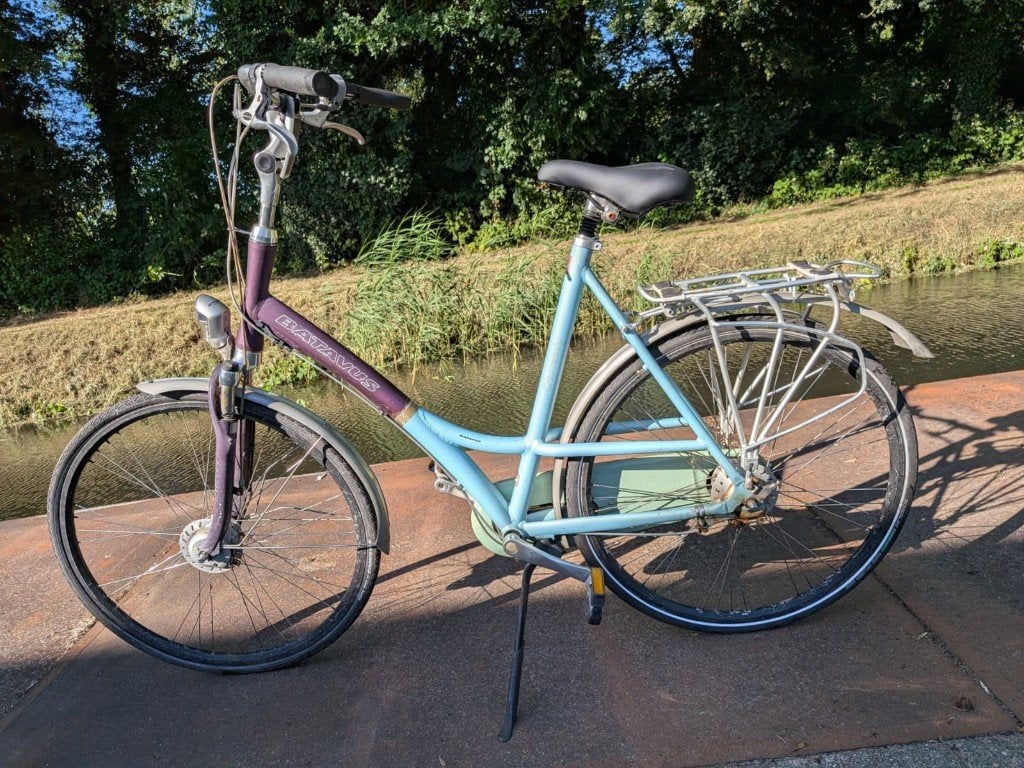 Batavus Fiets - blauw met paars, Ophalen, Gebruikt, Velgrem, Batavus