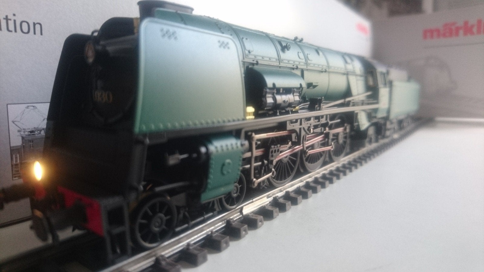 Marklin - Stoomloc SNCB - MfxPlus+Geluid+Dubbel Rook - 39480, Ophalen, Wisselstroom, Locomotief, Zo goed als nieuw