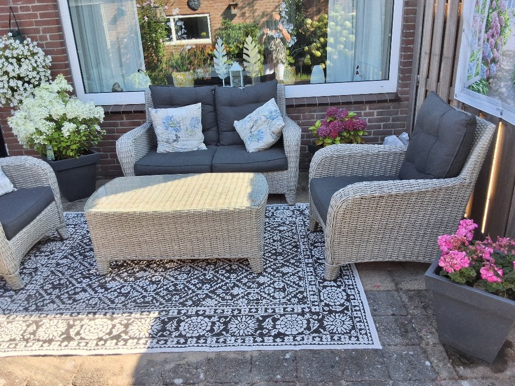 Tuinset, Ophalen, 4 zitplaatsen, Gebruikt, Rotan