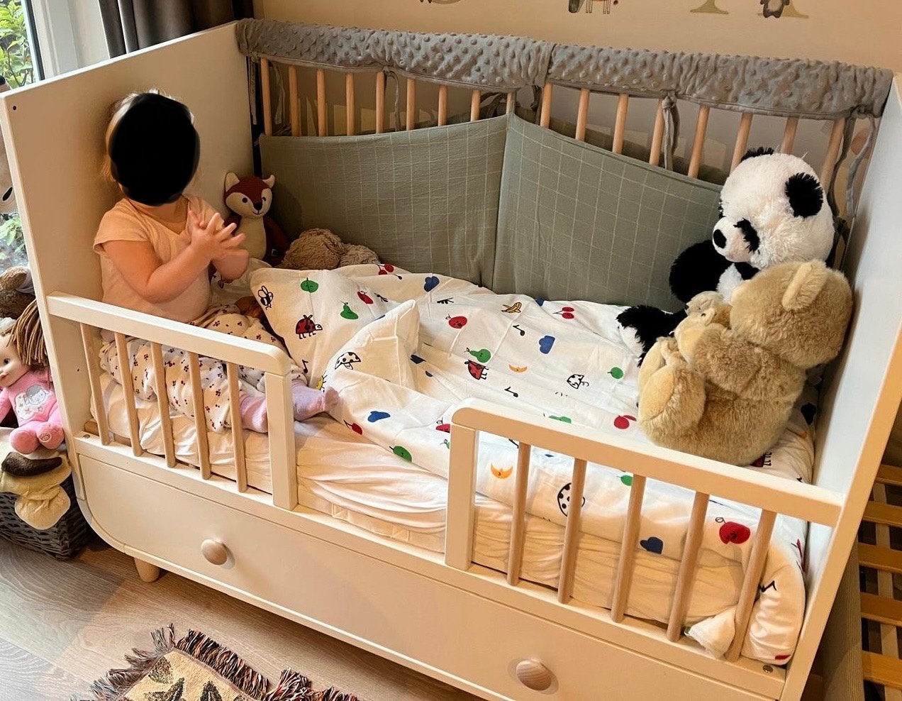 Ikea Myllra Ledikant en Peuterbed - Zeer goede staat, Ophalen, 70 tot 85 cm, 140 tot 160 cm, Zo goed als nieuw