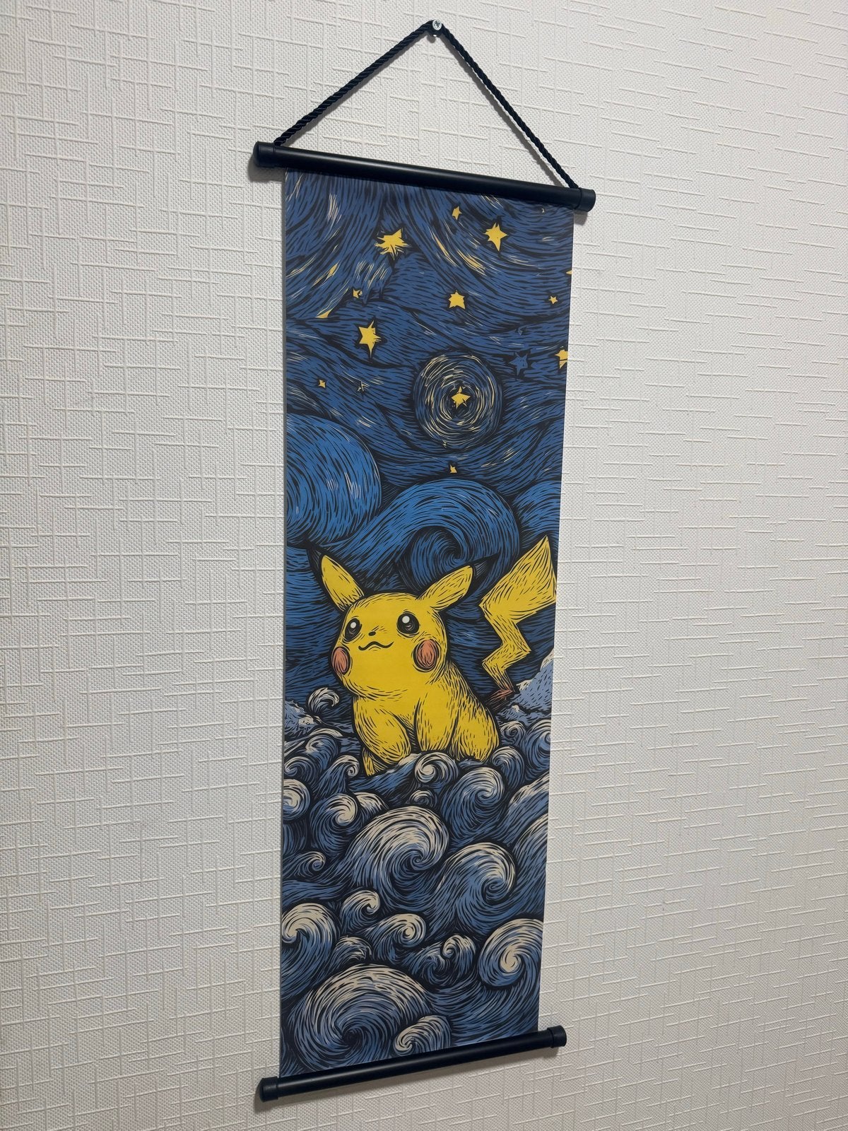 Pikachu Van Gogh Stijl Wandkleed - Pokémon Kunst, Ophalen of Verzenden, Nieuw, Overige typen