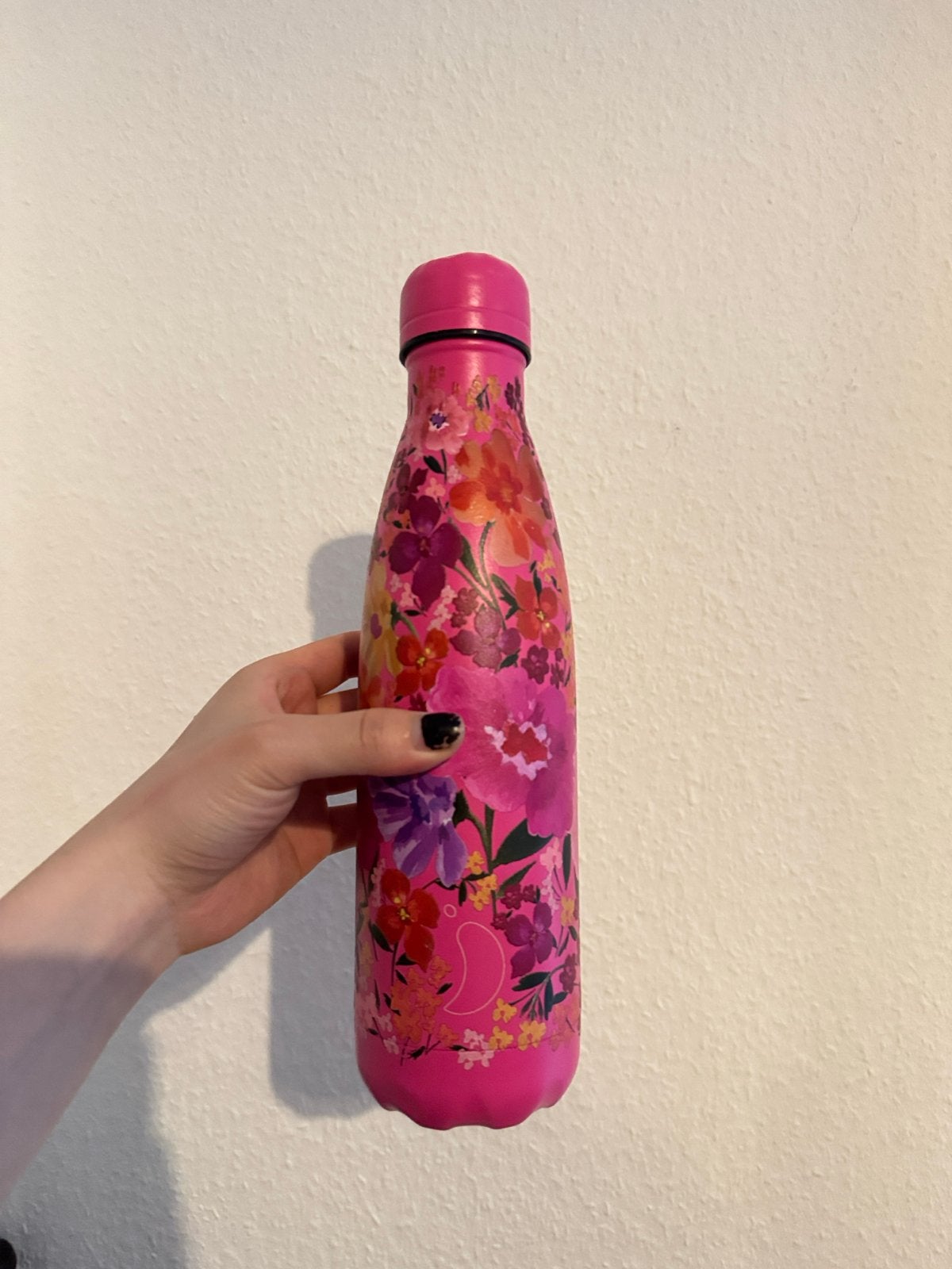 Chilly's Waterfles Special Edition Bloemen Roze, Ophalen, Zo goed als nieuw, Meerkleurig, Metaal