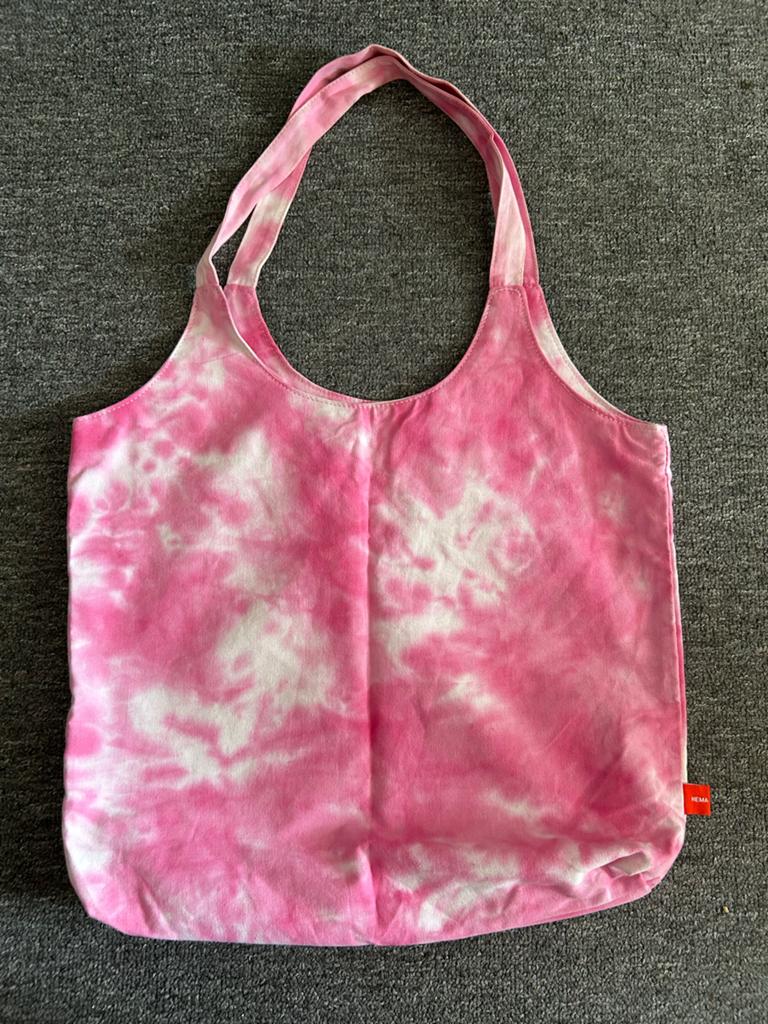 Hema roze tie-dye shopper tas, Ophalen of Verzenden, Zo goed als nieuw, Roze, Shopper