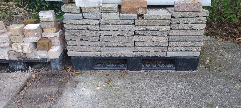 Gratis Betontegels, Tuin en Terras, Ophalen, Gebruikt, Beton, Terrastegels