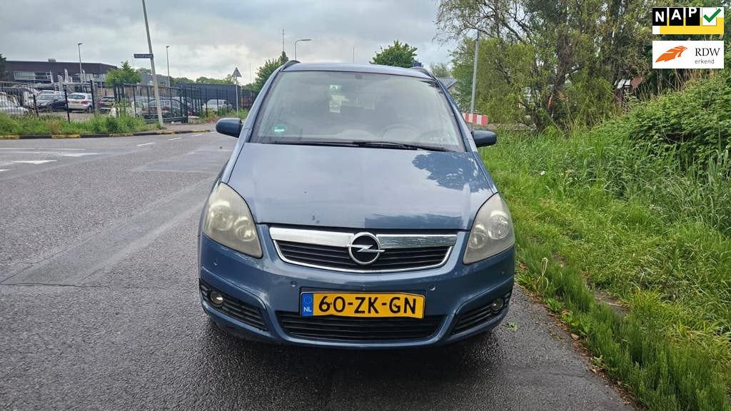Opel Zafira 1.6 Temptation, Auto's, Opel, Voorwielaandrijving, Gebruikt, 4 cilinders, Blauw