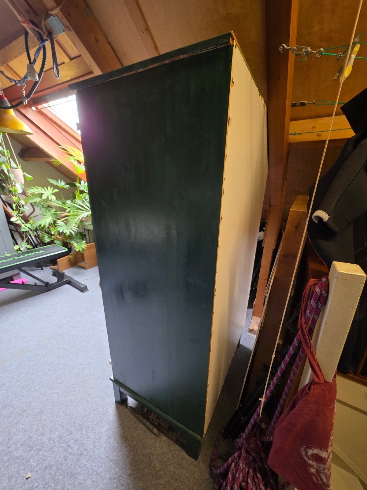 Kast groen echt hout, Huis en Inrichting, Kasten | Buffetkasten, Gebruikt, Minder dan 100 cm, 25 tot 50 cm, 50 tot 100 cm