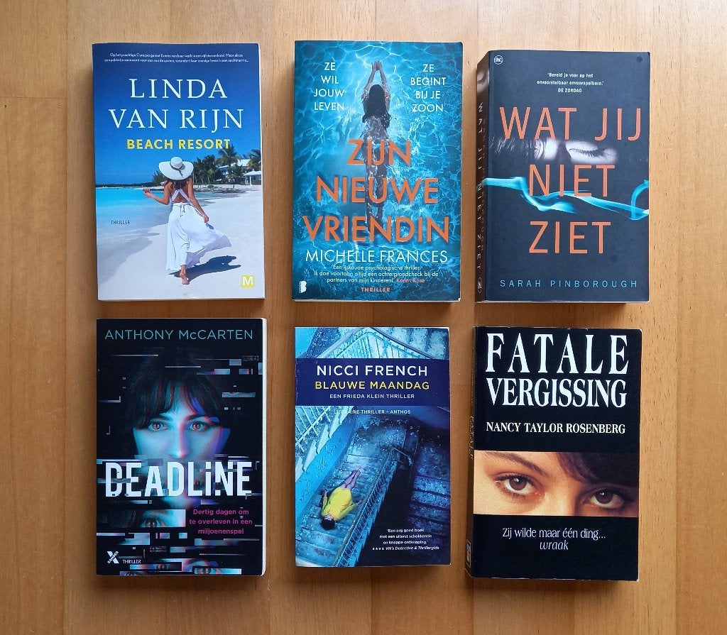 Boekenpakket met 6 thrillers ZGAN, Ophalen of Verzenden, Zo goed als nieuw