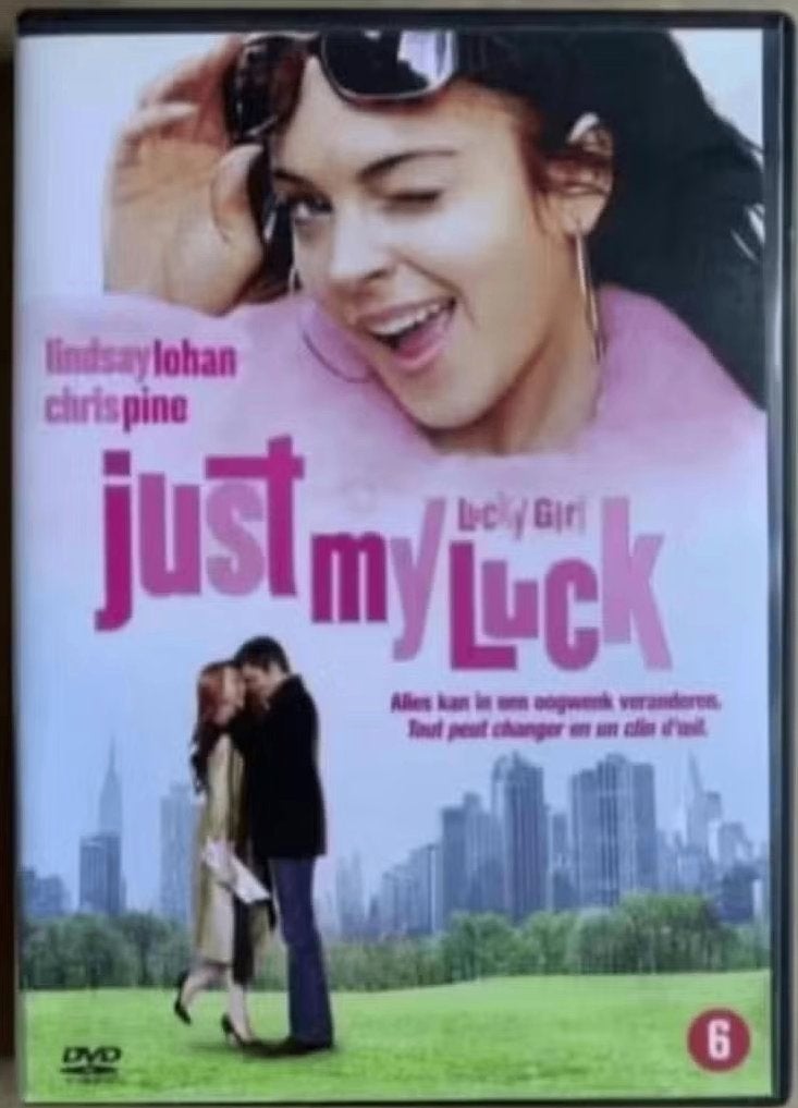 DVD Just my luck, lucky girl; met Lindsay Lohan, Chris Pine, Vanaf 6 jaar, Ophalen of Verzenden, Zo goed als nieuw, Romantische komedie