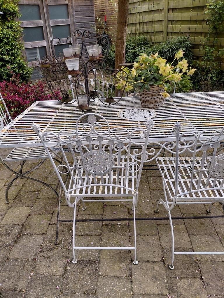 Tuinset voor terras, Ophalen, Gebruikt, Overige materialen, 6 zitplaatsen