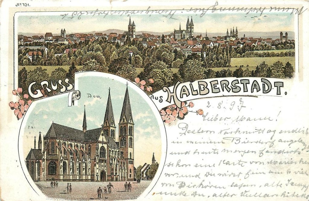 379-024-021 Halberstadt Litho, Verzenden, Voor 1920, Duitsland