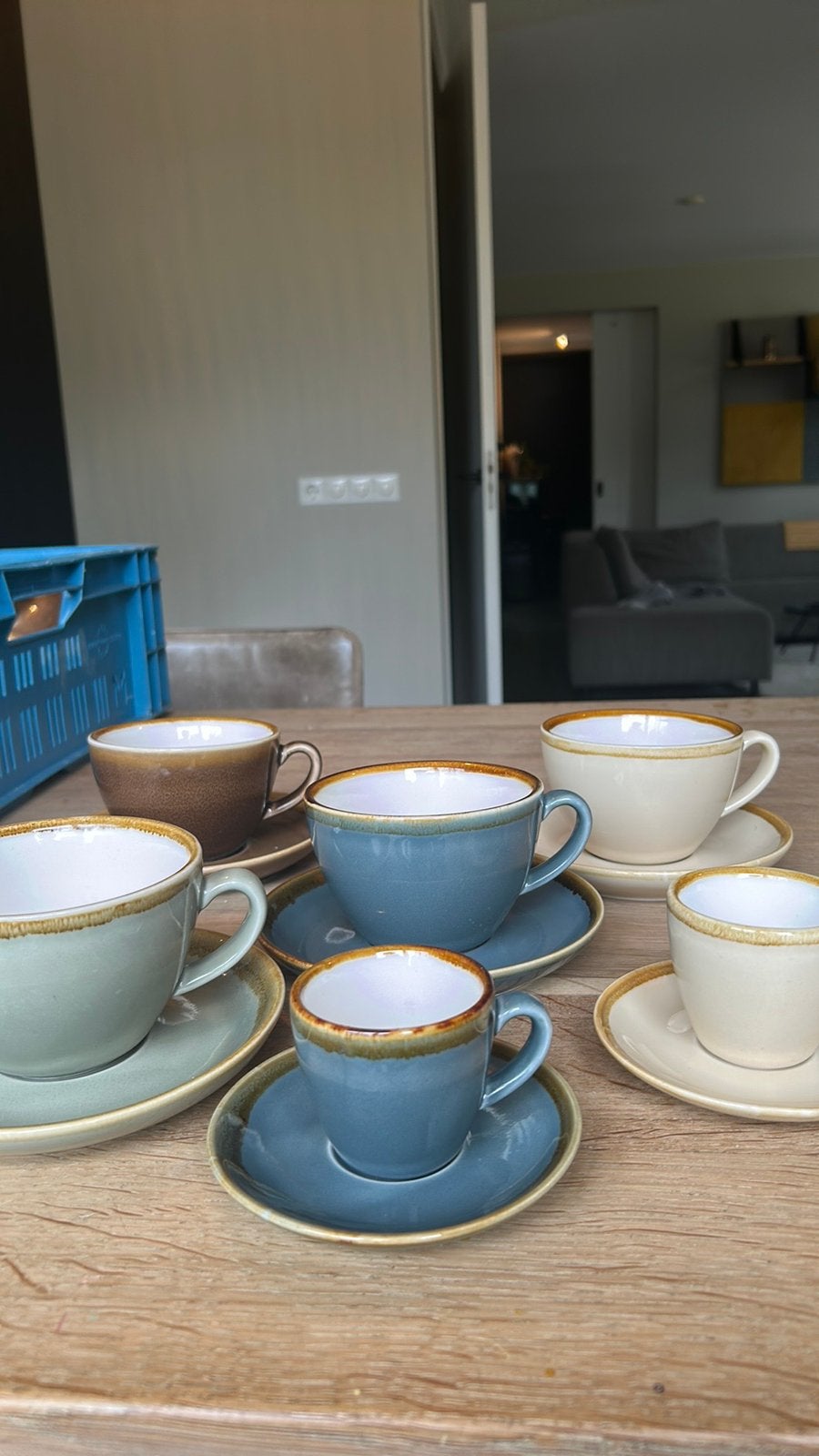 Zelf samenstellen - Cappuccino/Soepkoppen en Espressokpjes, Ophalen of Verzenden, Zo goed als nieuw, Overige stijlen, Kop(pen) en/of Schotel(s)