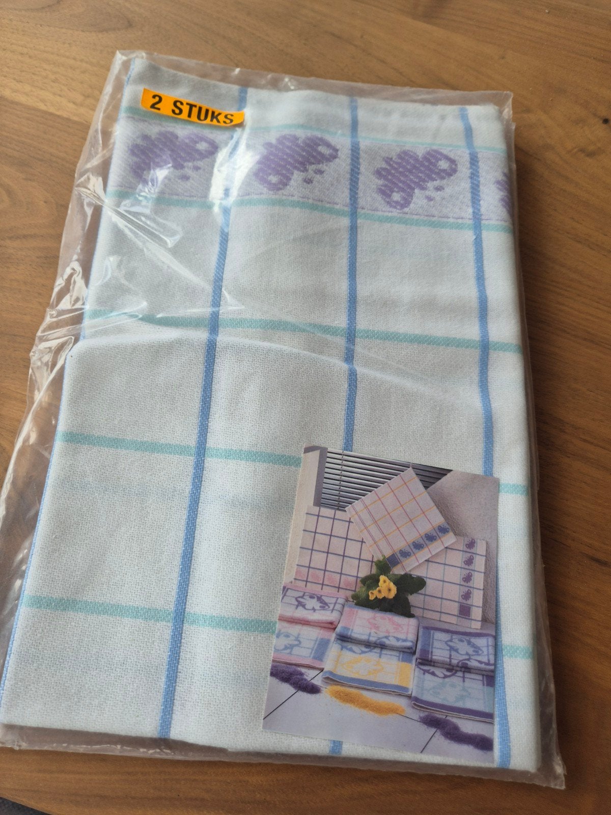 3 sets nieuwe theedoeken, diverse kleuren en patronen, Katoen, Meerkleurig, Wasbaar, Nieuw