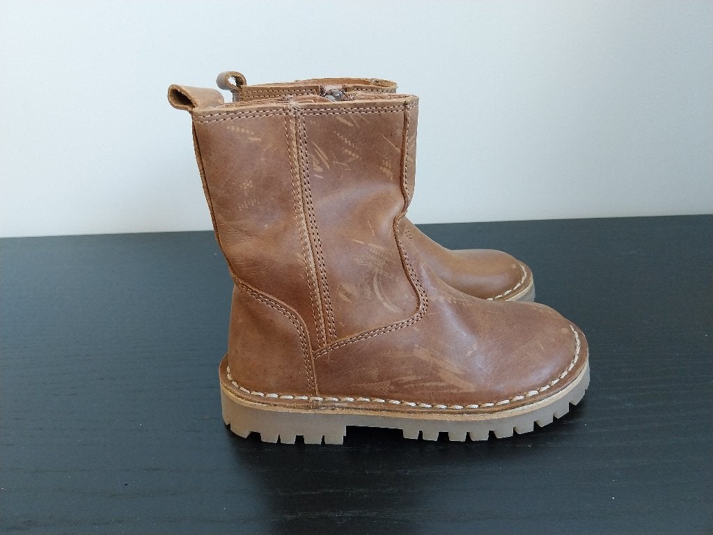 Stoere Leren Boots / Kinderlaarsjes (Unisex) - Maat 24 NIEUW, SO, Jongen of Meisje, Nieuw, Laarzen
