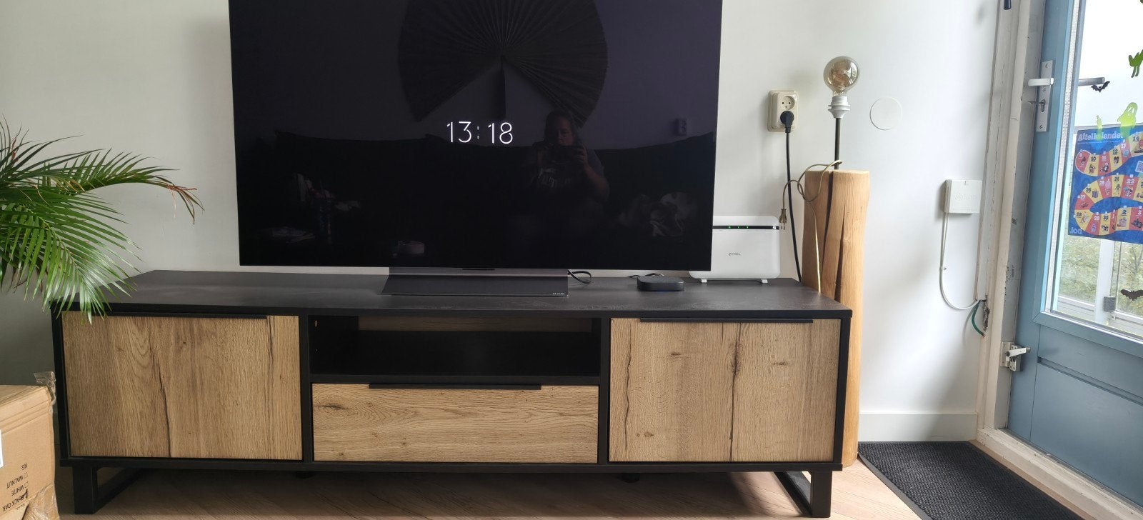 Modern tv meubel - 185 cm lang, 48 cm breed, Gebruikt, 150 tot 200 cm, Minder dan 100 cm, 25 tot 50 cm